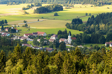 Image showing czech landscape known as Czech Canada with village