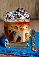 Image showing Iced coffee with ice cream