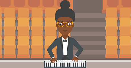 Image showing Musician playing piano.