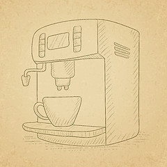 Image showing Coffee maker with cup.