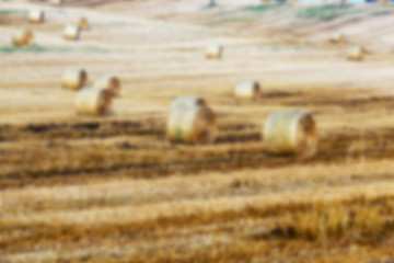 Image showing stack of straw in the field