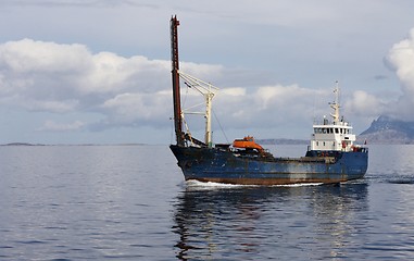 Image showing Norwegian cargo boat.