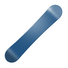 Image showing blue ski on a white background