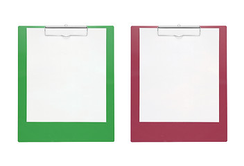 Image showing white blank papper with  pin