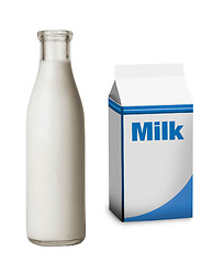 Image showing milk bottle isolated on white