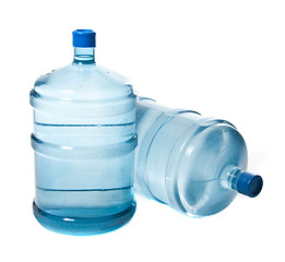 Image showing two big plastic bottle\'s for potable water