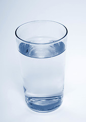 Image showing Glass with water on white background