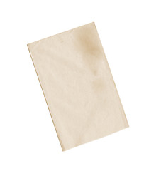 Image showing Yellow envelope backside isolated on white