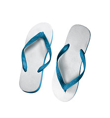 Image showing pair of flip-flops isolated on a white