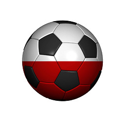 Image showing Football (soccer ball) covered with the Polish flag