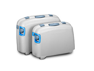 Image showing suitcases isolated on white background