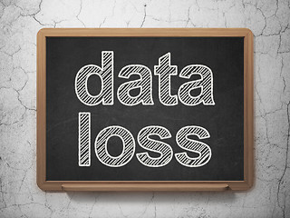 Image showing Data concept: Data Loss on chalkboard background