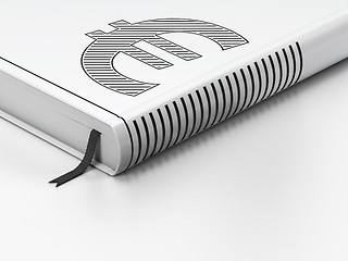 Image showing Banking concept: closed book, Euro on white background