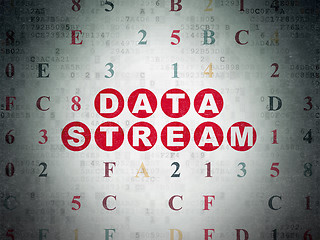 Image showing Data concept: Data Stream on Digital Data Paper background