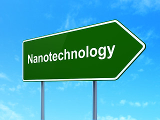 Image showing Science concept: Nanotechnology on road sign background