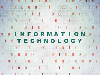 Image showing Information concept: Information Technology on Digital Data Paper background