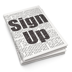 Image showing Web development concept: Sign Up on Newspaper background