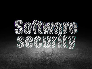 Image showing Security concept: Software Security in grunge dark room