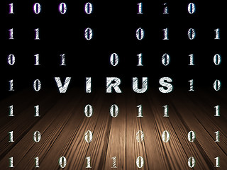 Image showing Privacy concept: Virus in grunge dark room