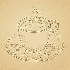Image showing Cup of aromatic coffee.