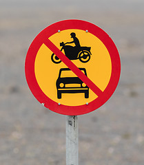 Image showing No motor vehicles allowed