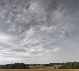 Image showing Summer landscape with dramatic cloudy sky