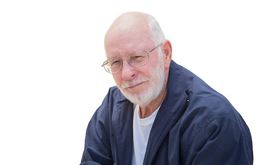 Image showing Handsome Senior Man Portrait on White