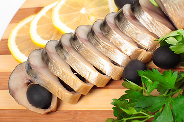Image showing herring fillets with herbs