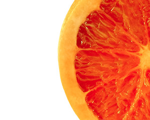 Image showing Slice of grapefruit isolated