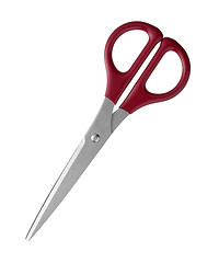 Image showing red Scissors on a white background