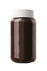 Image showing hocolate paste in a jar
