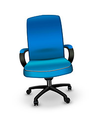 Image showing blue office chair