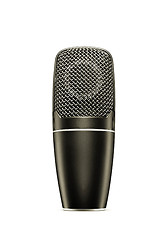 Image showing Vintage microphone isolated on the white background