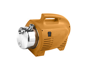 Image showing Pump with an electric motor of ruge color