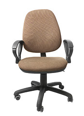 Image showing Office chair on wheels. Isolated