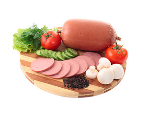 Image showing Sliced sausage