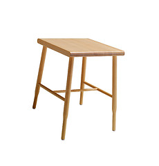 Image showing Wood stool isolated on a white background