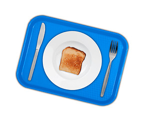 Image showing plate and toast