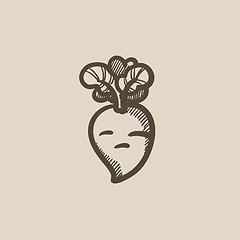 Image showing Beet sketch icon.