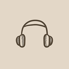 Image showing Headphone sketch icon.