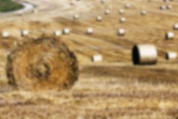 Image showing stack of straw in the field