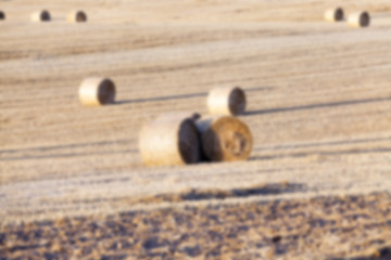 Image showing stack of straw in the field