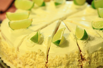 Image showing fresh lime cheesecake