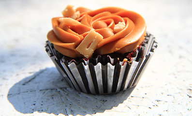 Image showing caramel cupcake isolated