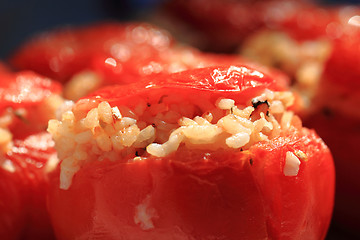 Image showing grilled tomatoes with rice