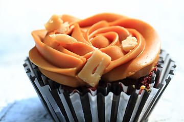 Image showing caramel cupcake isolated