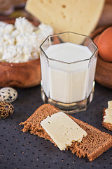 Image showing still life with dairy products