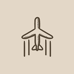 Image showing Cargo plane sketch icon.