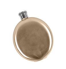 Image showing Stainless hip flask isolated on white