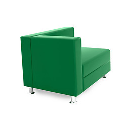 Image showing Big green sofa isolated included clipping path